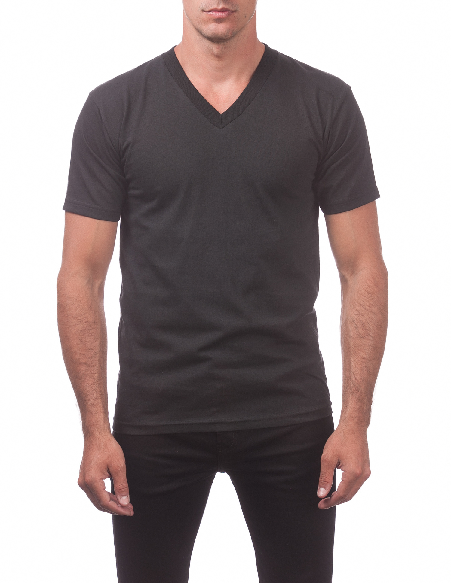 106 BLACK Comfort Short Sleeve V-Neck Tee