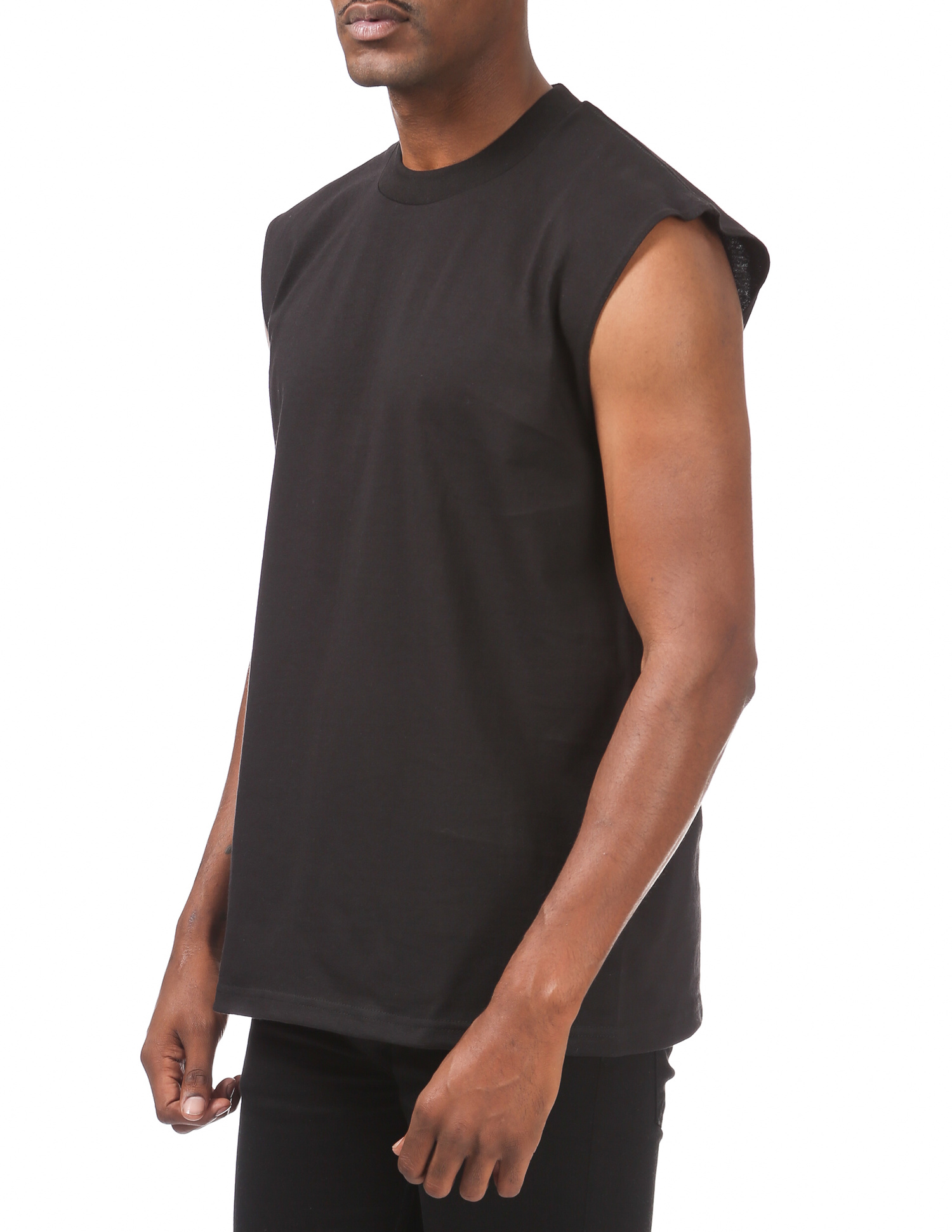 113 BLACK Heavyweight Sleeveless Muscle T-Shirt - Shirts