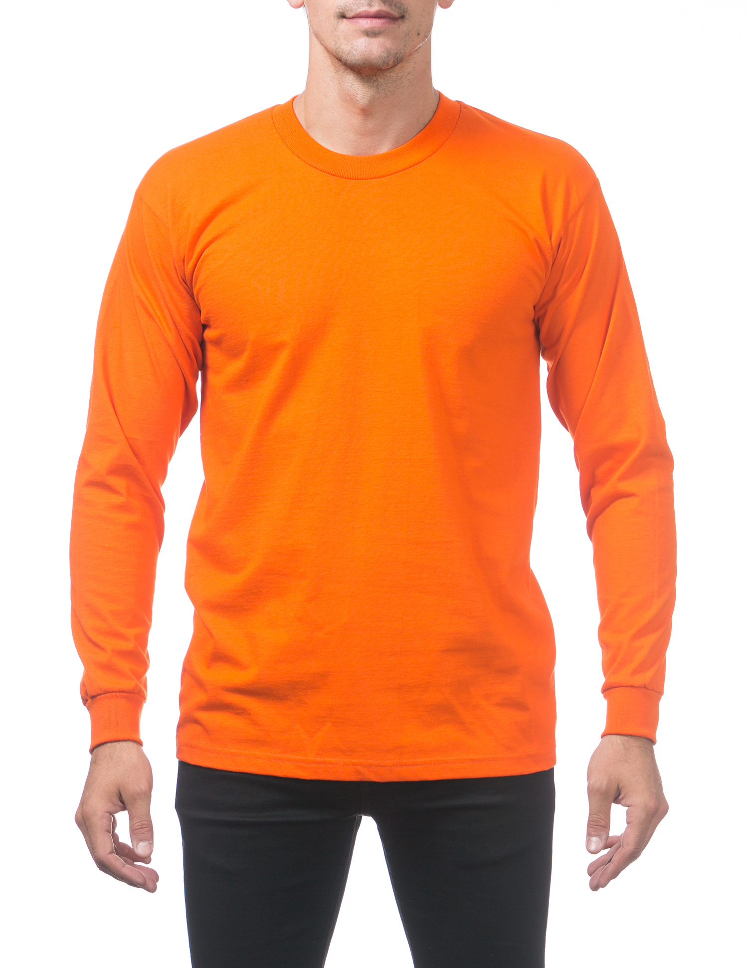 114 FOREST GREEN Heavyweight Cotton Long Sleeve Crew Neck T-Shirt - Shirts