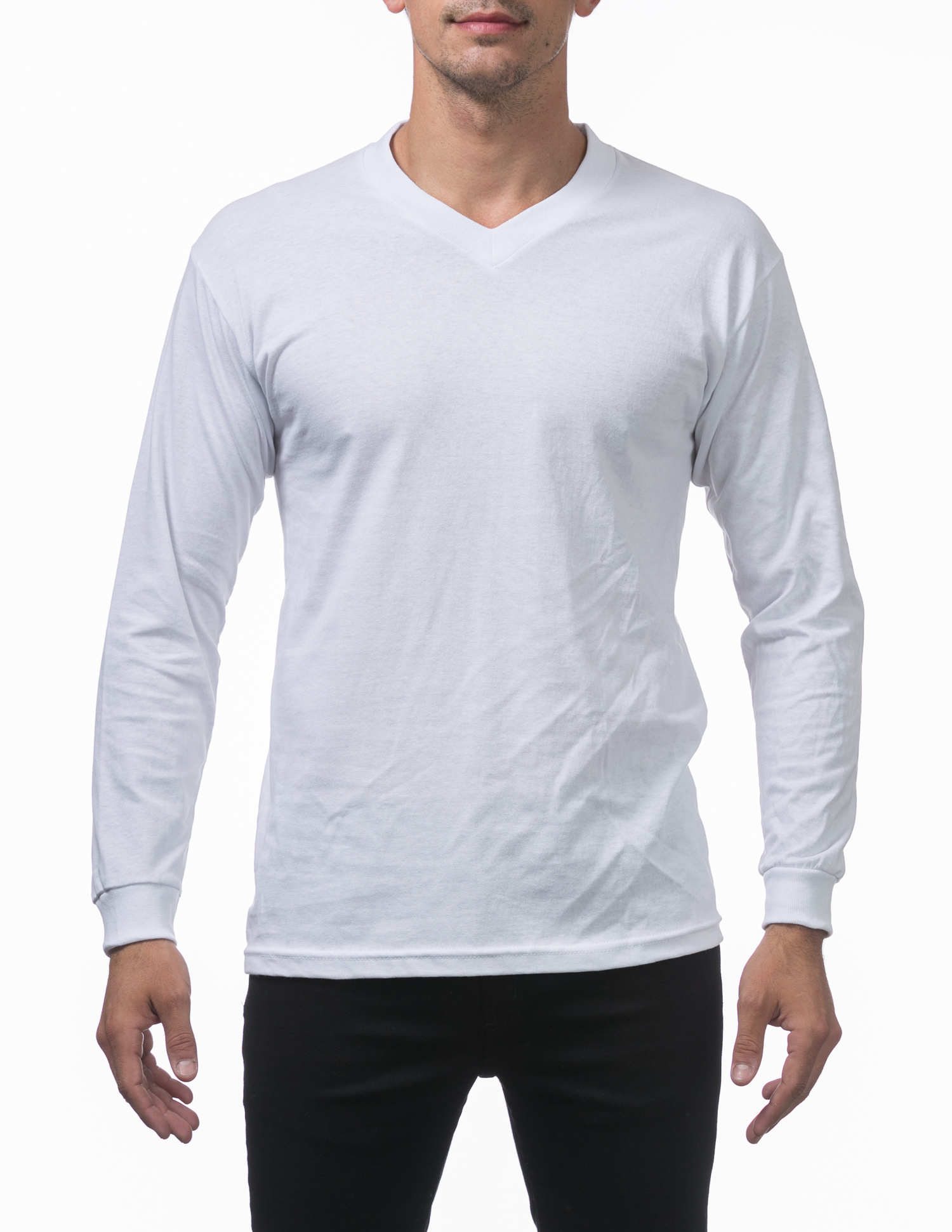 116 BLACK Comfort Long Sleeve V-Neck Tee - Long Sleeve Tee