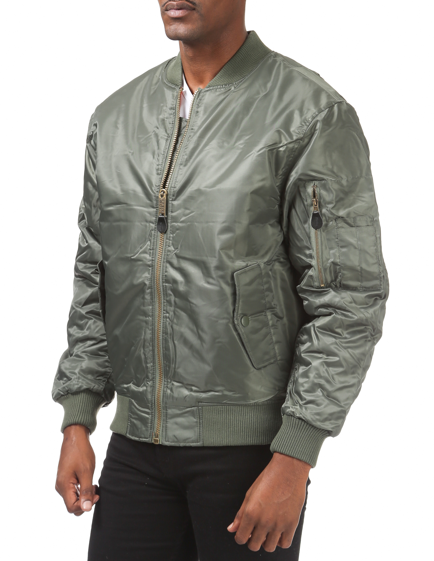 129 OLIVE MA-1 Flight Jacket - Jackets