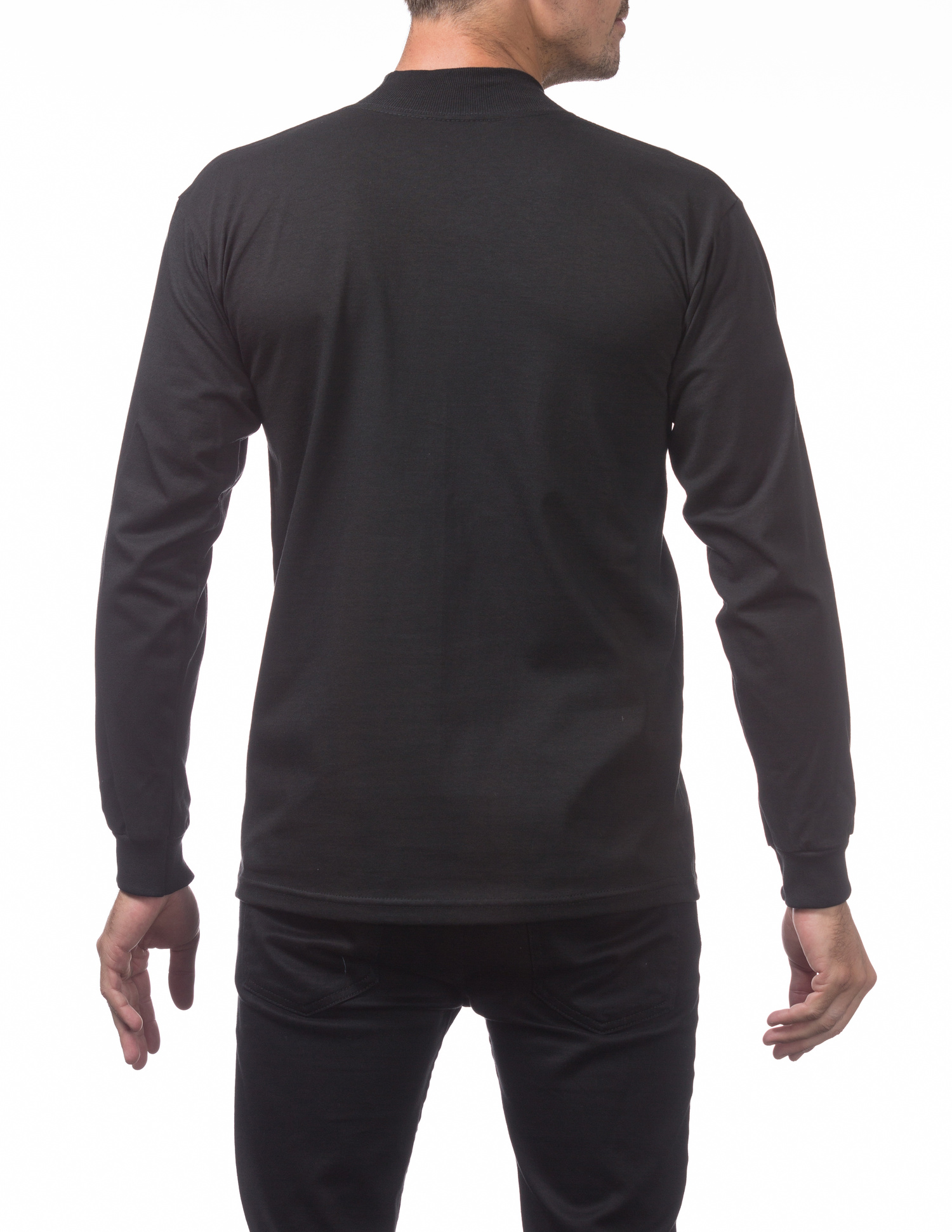 Download 134 BLACK Mock Turtleneck Long Sleeve Tee - Heavyweight