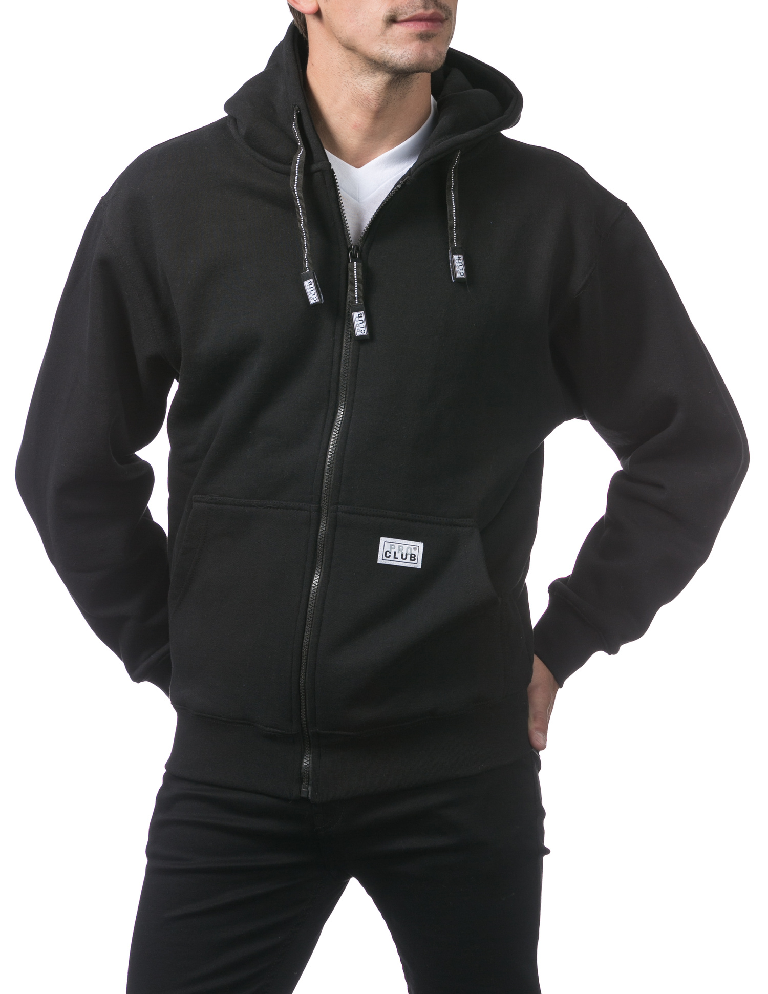 143 BLACK Heavyweight Full Zip Fleece Hoodie 143-black-heavyweight-full-zip-fleece-hoodie