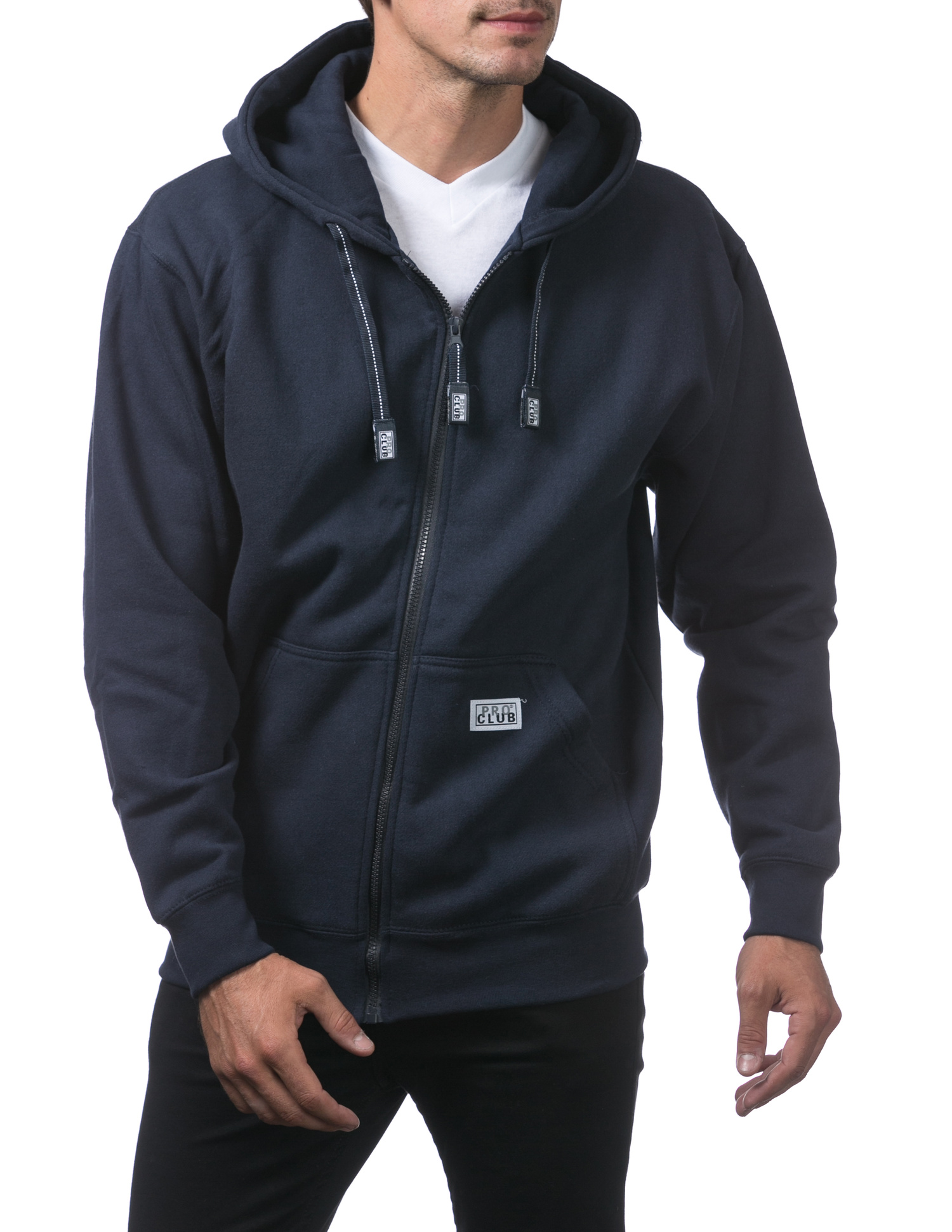 143 NAVY Heavyweight Full Zip Fleece Hoodie