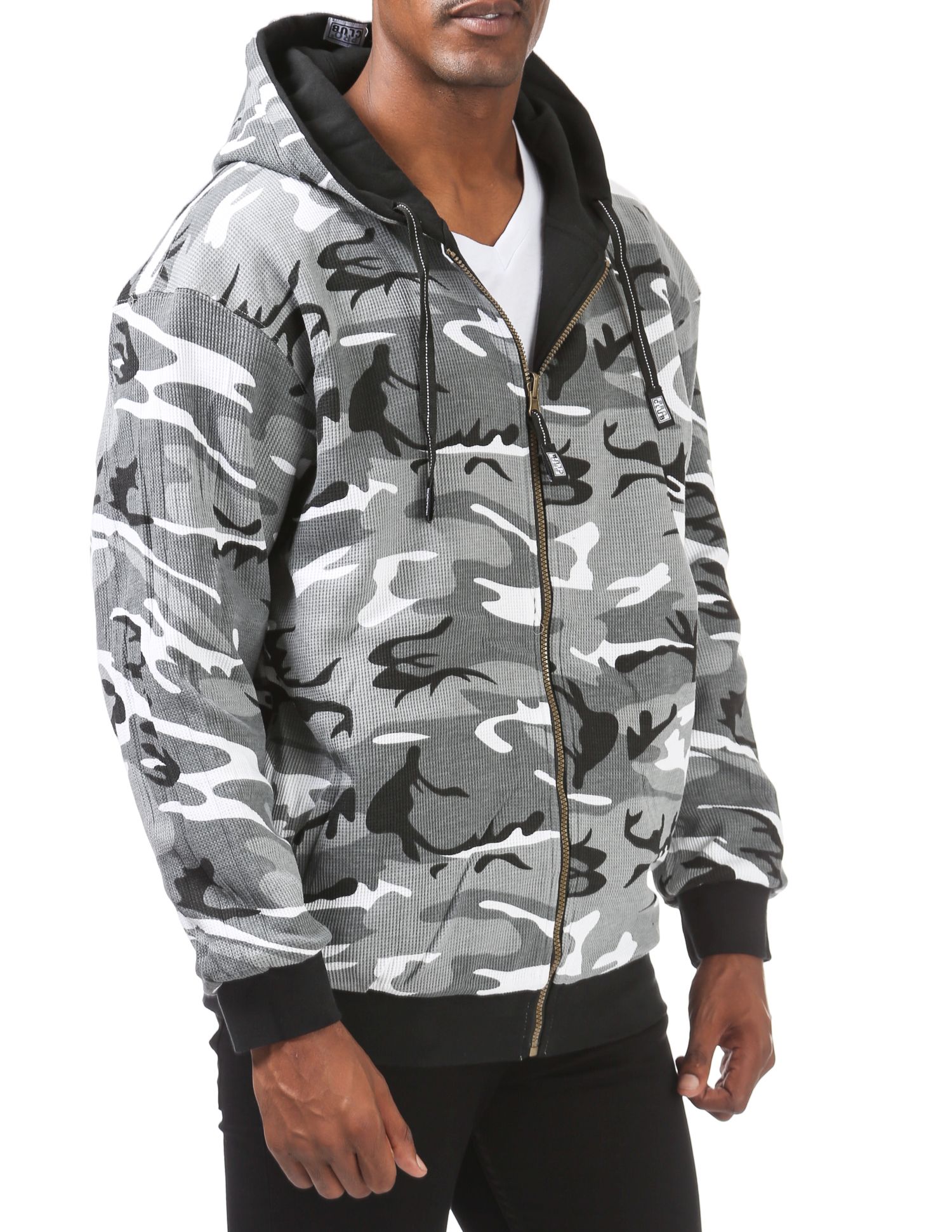 Men's Double Fleece Full Zip Blaze Camo Hoodie