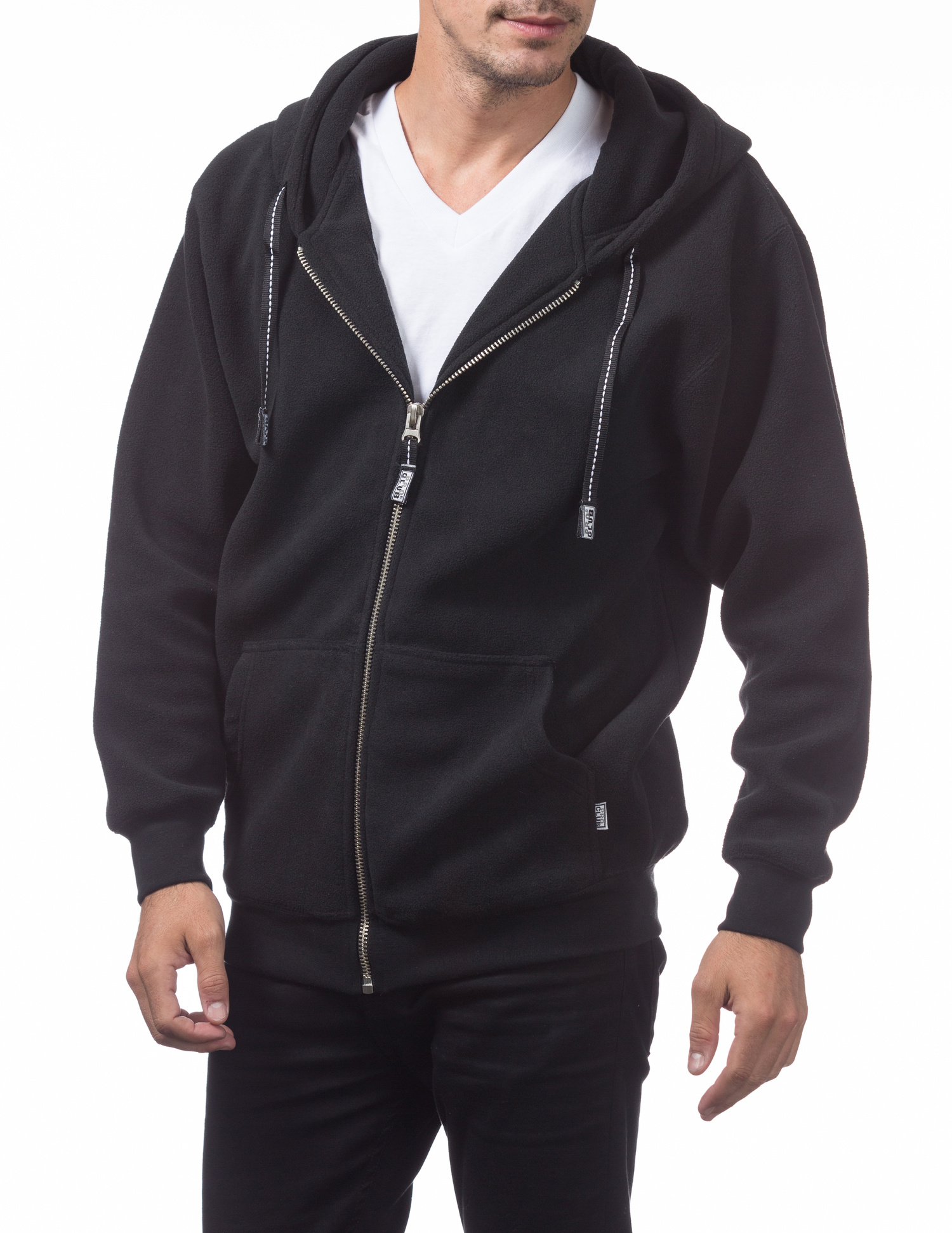 147 BLACK Micro Polar Full Zip Hoodie - Heavyweight