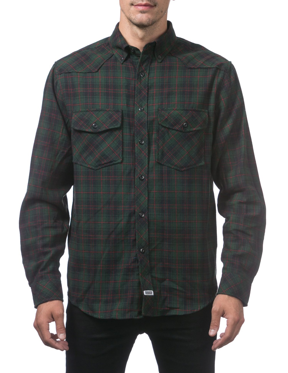 Plaid Flannel Long Sleeve Shirt - Mens