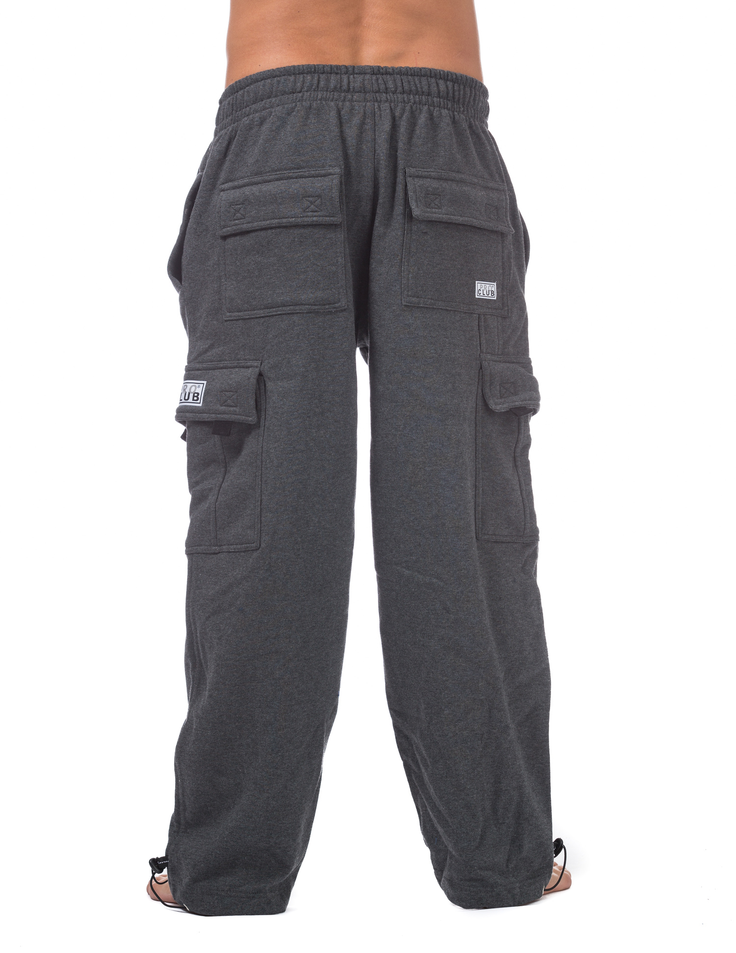 162 CHARCOAL Heavyweight Fleece Cargo Pants - Bottoms