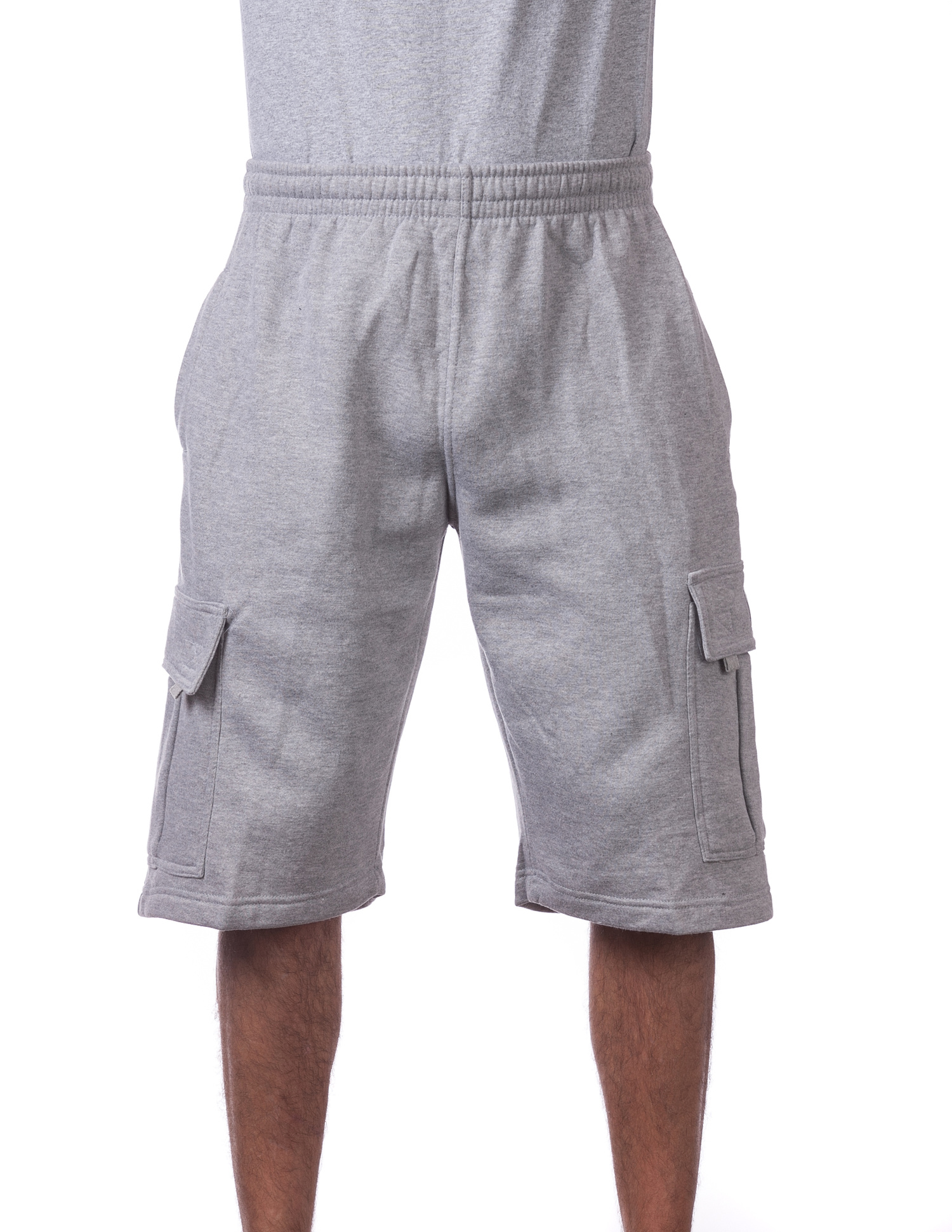 167 H.GRAY Fleece Cargo Shorts - Bottoms