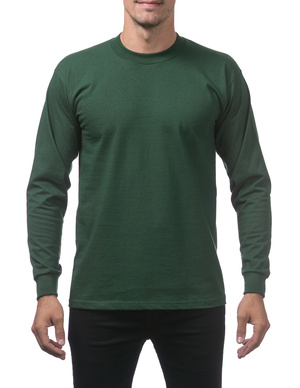 Heavyweight Cotton Long Sleeve Crew Neck T-Shirt