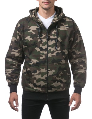 Heavyweight Full Zip Fleece Hoodie (Camo)