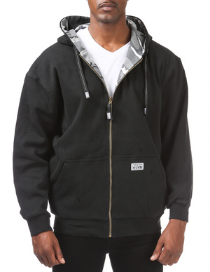 Full Zip Reversible Fleece and Thermal Hoodie