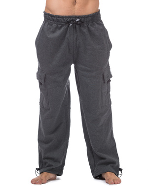 Mens Tracksuit Cargo Sweatpants Pro Club Bottoms Jogging Sports Pants  Trousers